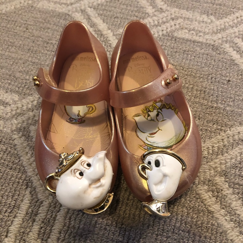 MINI MELISSA GIRLS SHOES BEAUTY AND BEAST SZ 5